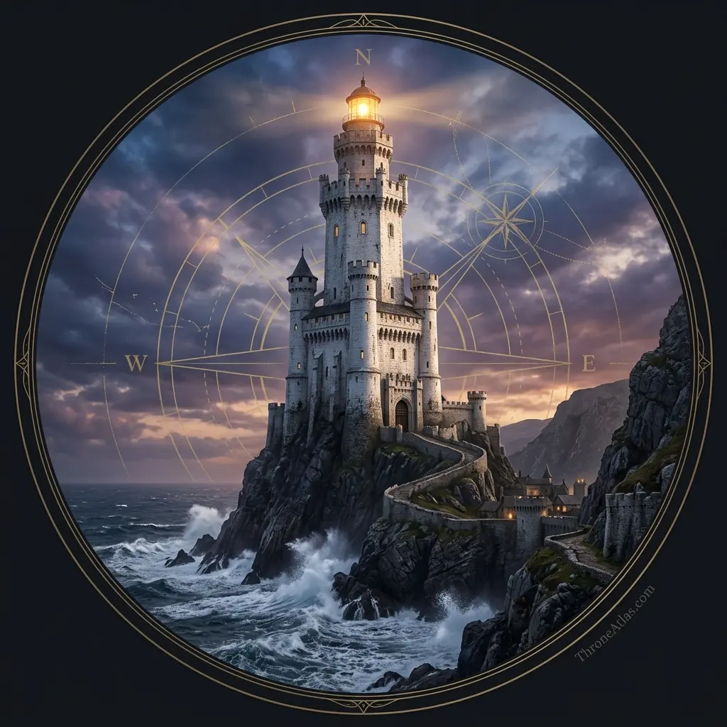 House Hightower Map compass rose for ThroneAtlas map guide