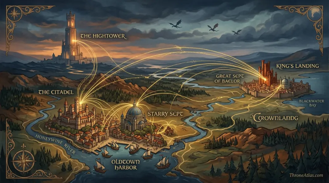 King&rsquo;s Landing court route image for Alicent and Otto Hightower