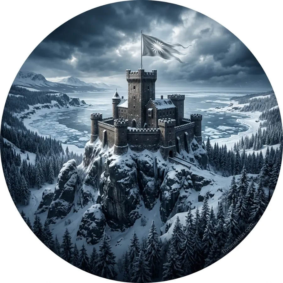 House Karstark map compass rose for map orientation