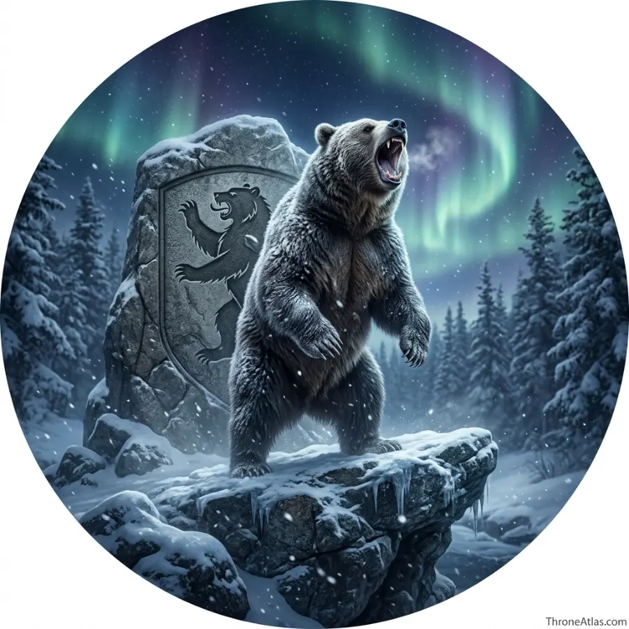 House Mormont Map compass rose for ThroneAtlas map guide
