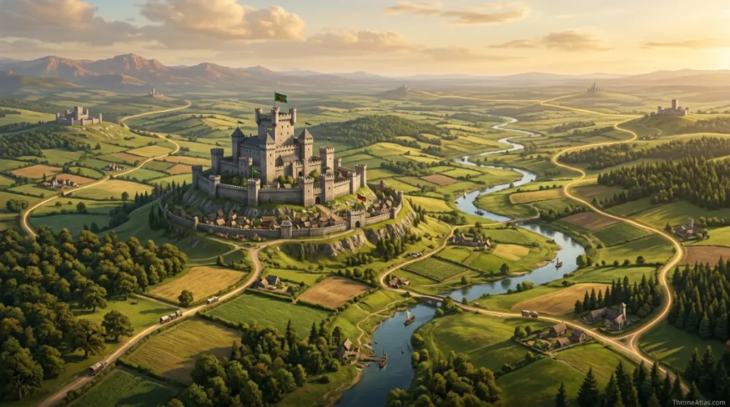 House Tarly map cinematic atlas background for The Reach