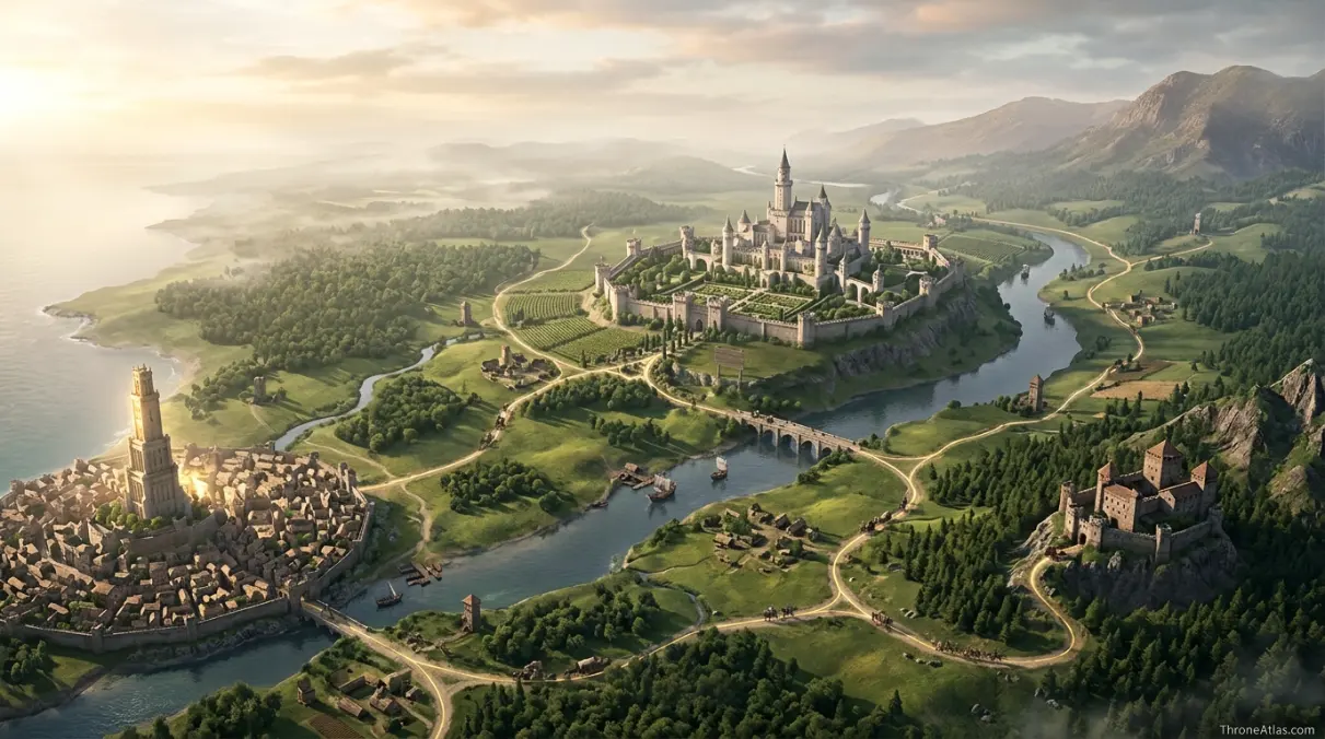 House Tarly map lore context with surrounding Westeros and Essos geography