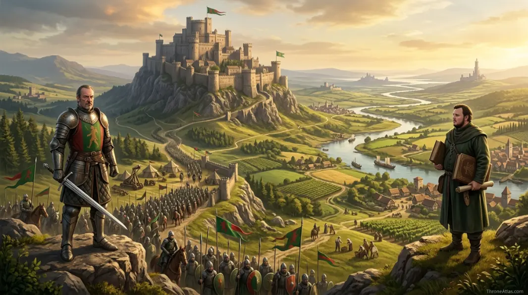 House Tarly map compass and route orientation for The Reach