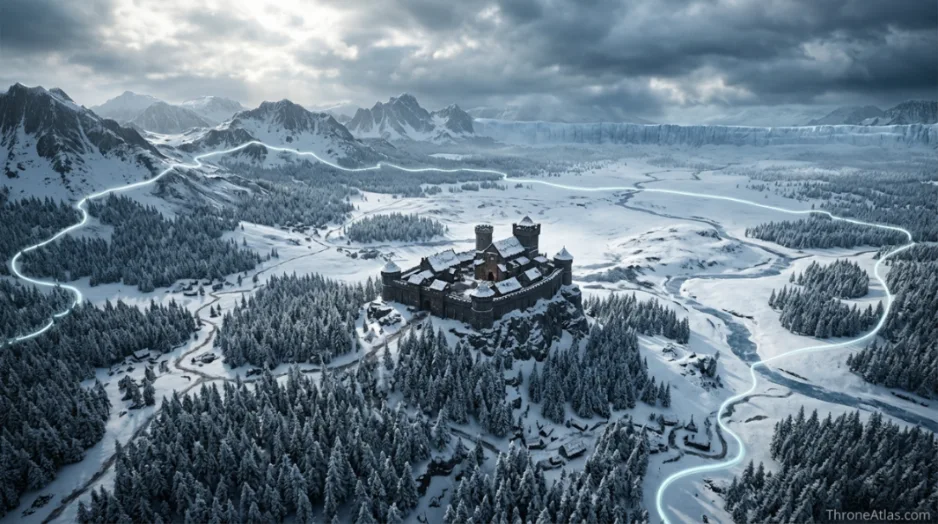 House Umber map cinematic atlas background for The North