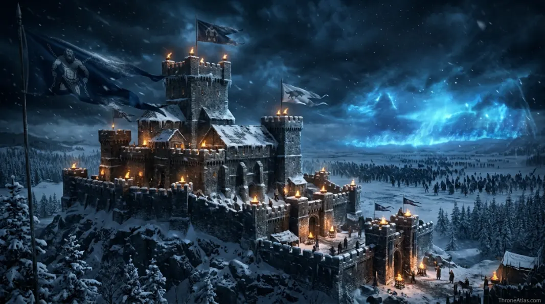 House Umber map lore context with surrounding Westeros and Essos geography