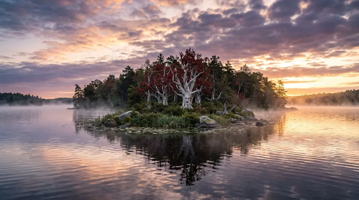 Isle of Faces map image showing forest island and sacred old gods atmosphere
