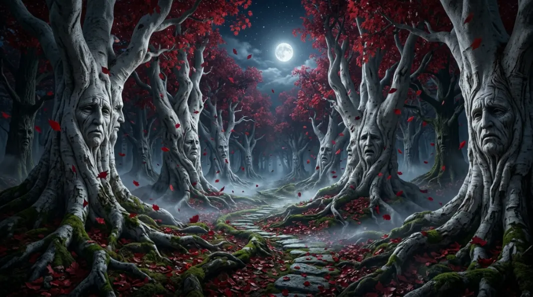 Isle of Faces forest island image for Gods Eye map