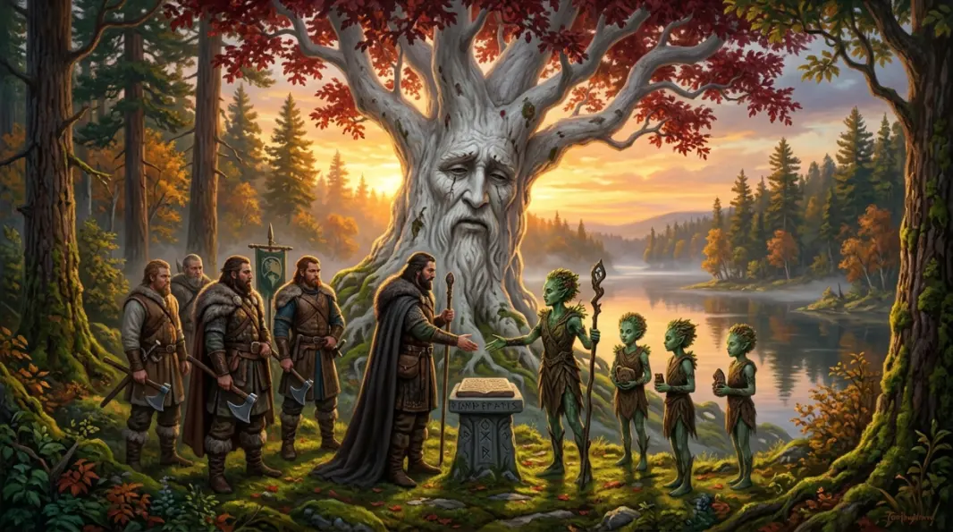 Weirwood grove atmosphere image for Isle of Faces map