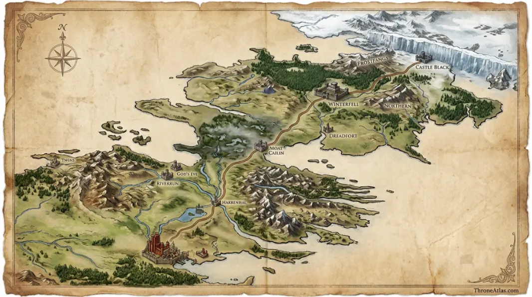 Kingsroad map cinematic Westeros atlas hero image