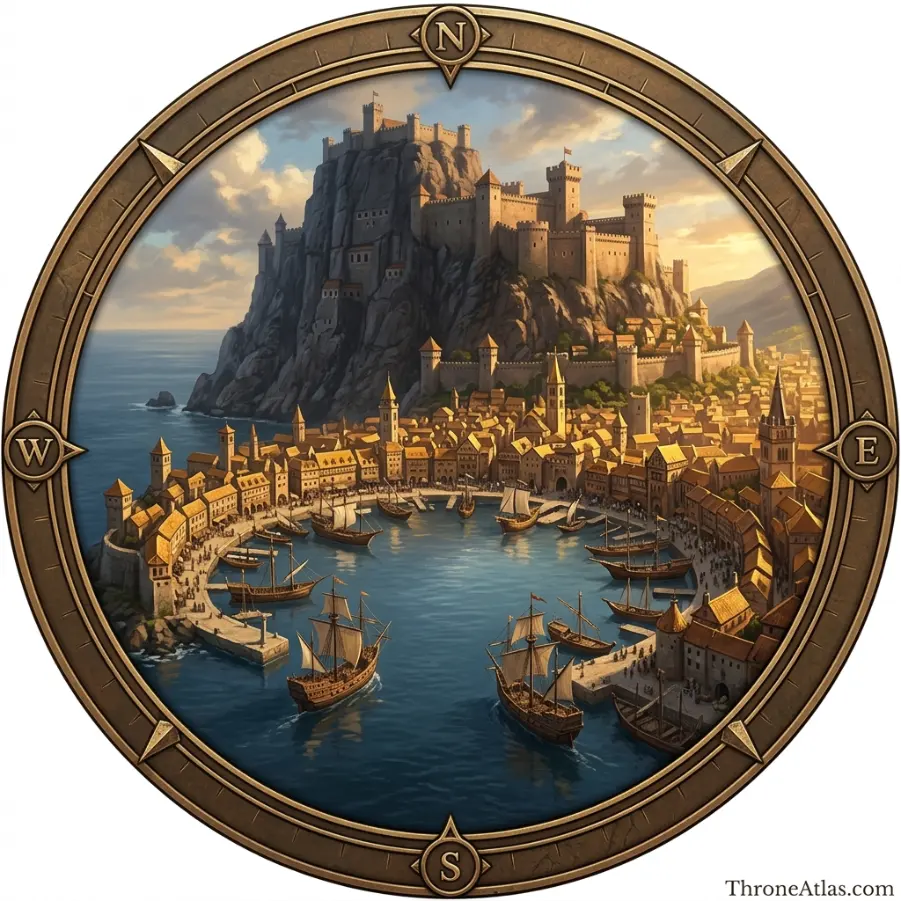 Compass rose for Lannisport map guide