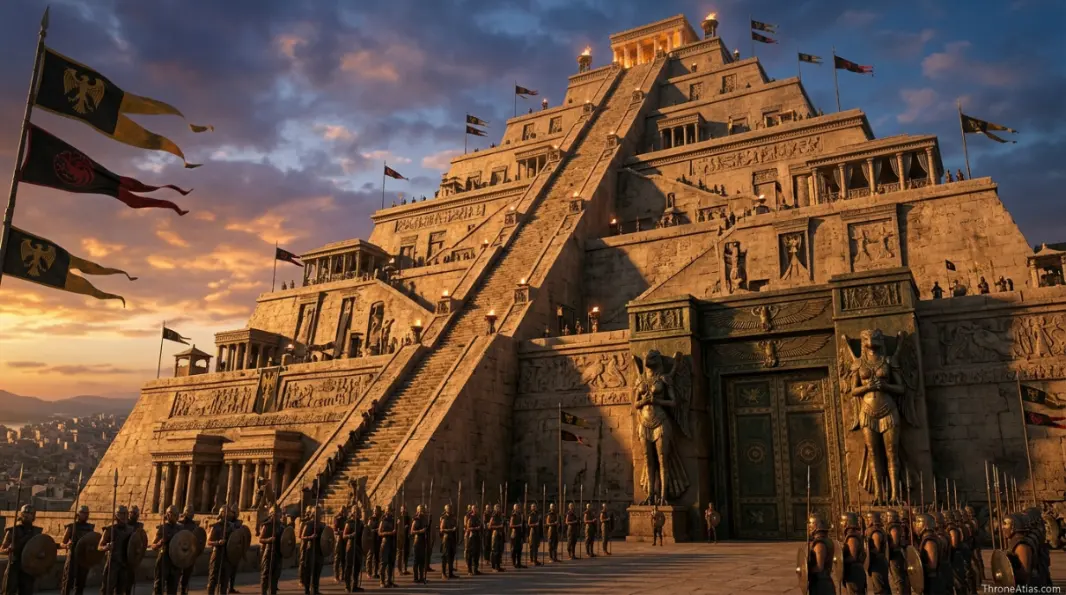 Meereen map hero image showing the atmosphere of Slaver&rsquo;s Bay for ThroneAtlas