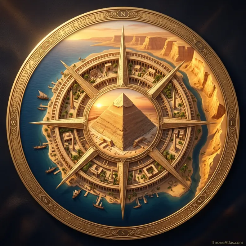 Round compass-style image for Meereen map and Slaver&rsquo;s Bay geography