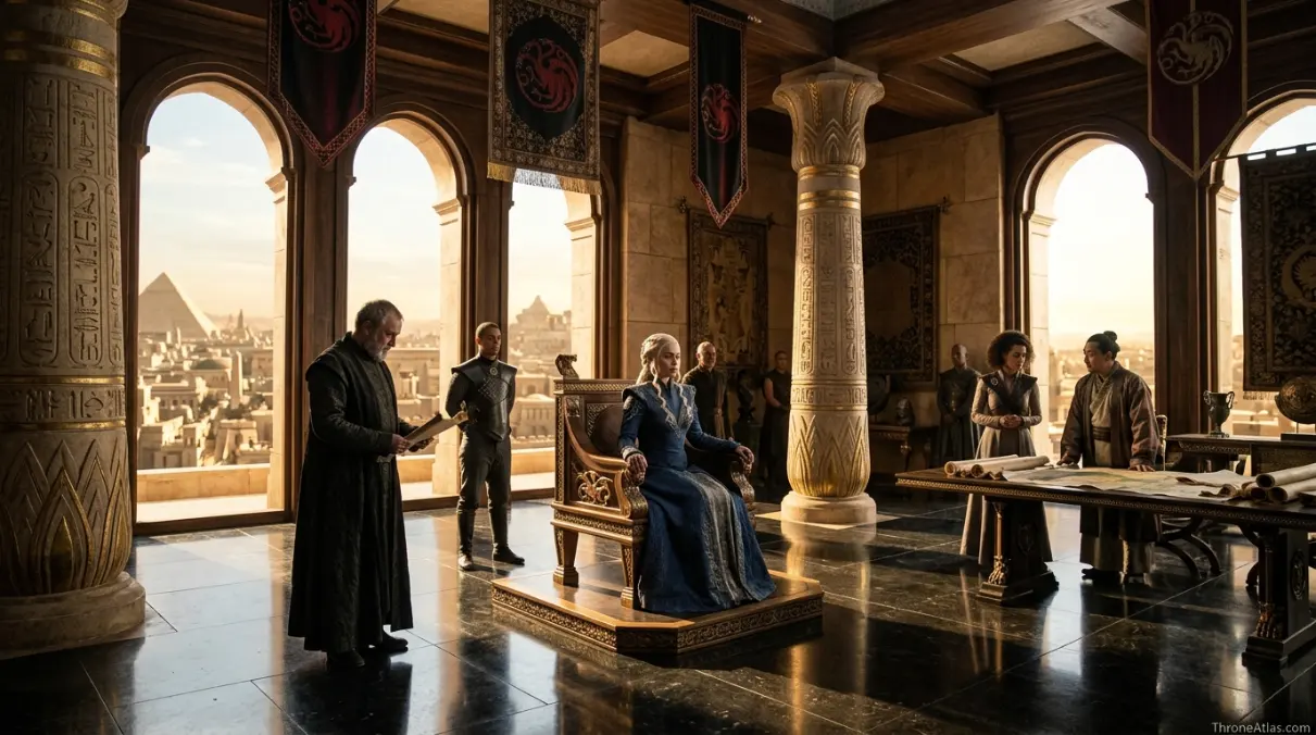 Route and landmark visual reference for Meereen map