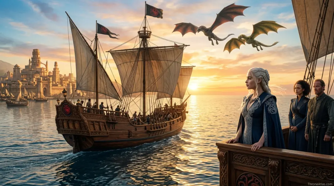 Travel route image representing movement through Essos for Qarth map