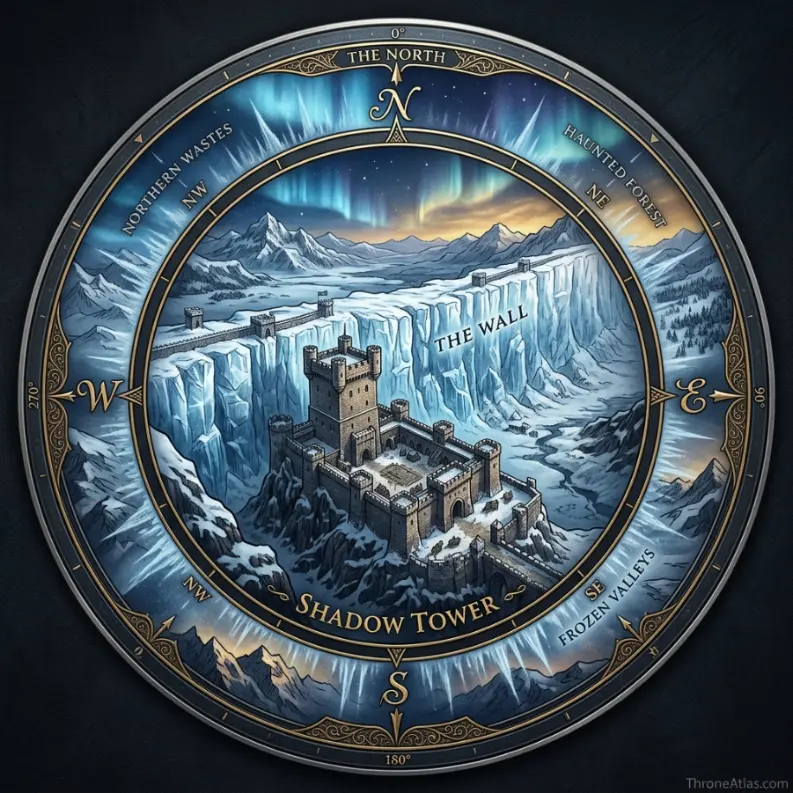 Compass rose for Shadow Tower map guide
