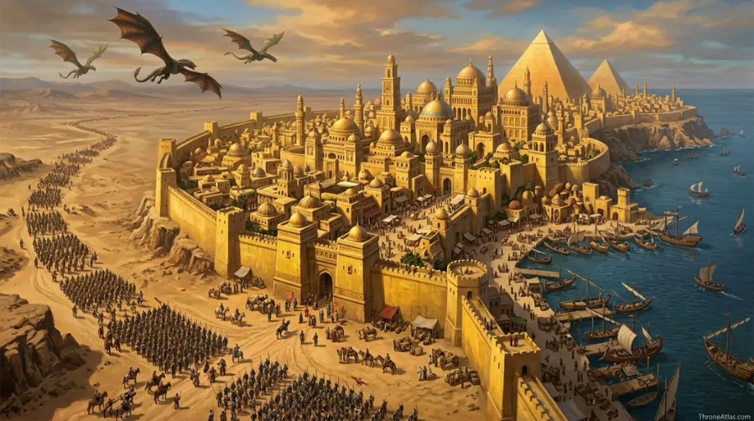 Astapor red-brick city gate image for Slaver&rsquo;s Bay map