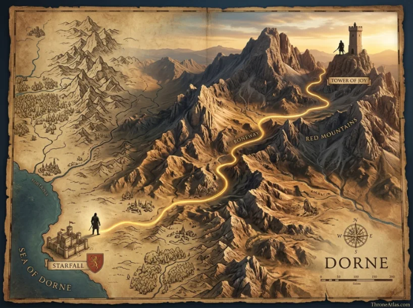 Starfall Map nearby region and route context