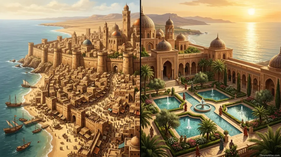 Route and landmark visual reference for Sunspear map