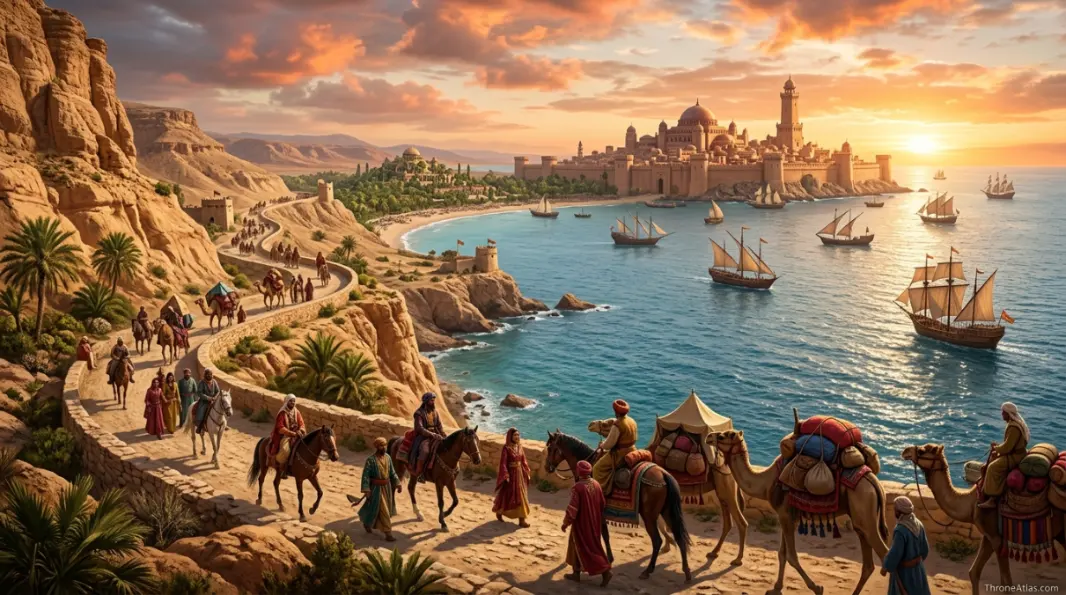 Travel route image representing movement through Dorne for Sunspear map