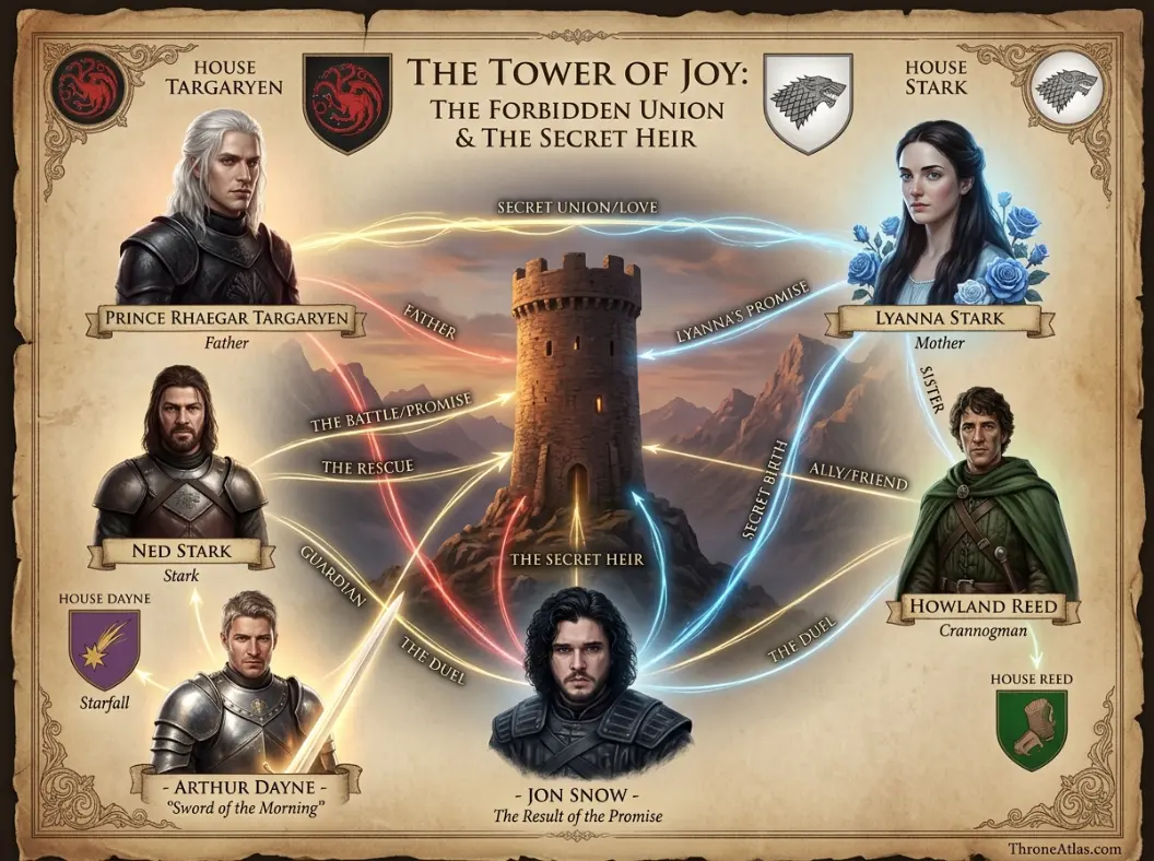 Tower of Joy map house connection visual guide
