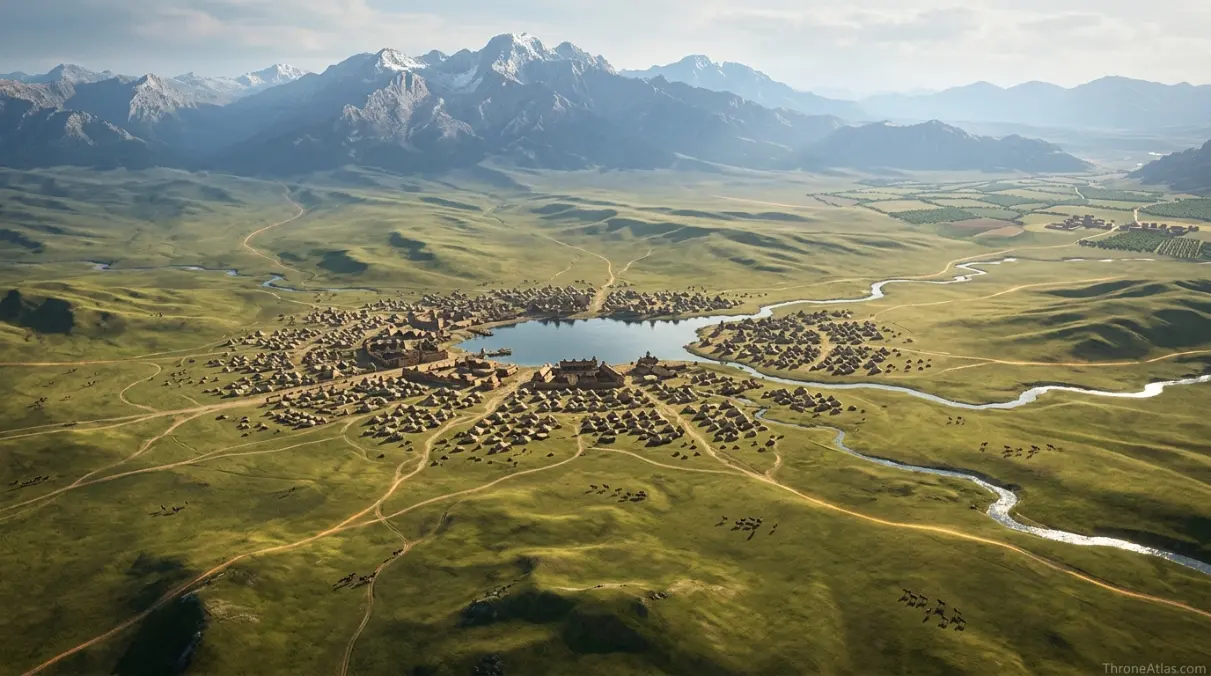 Vaes Dothrak map cinematic atlas background for Central Essos