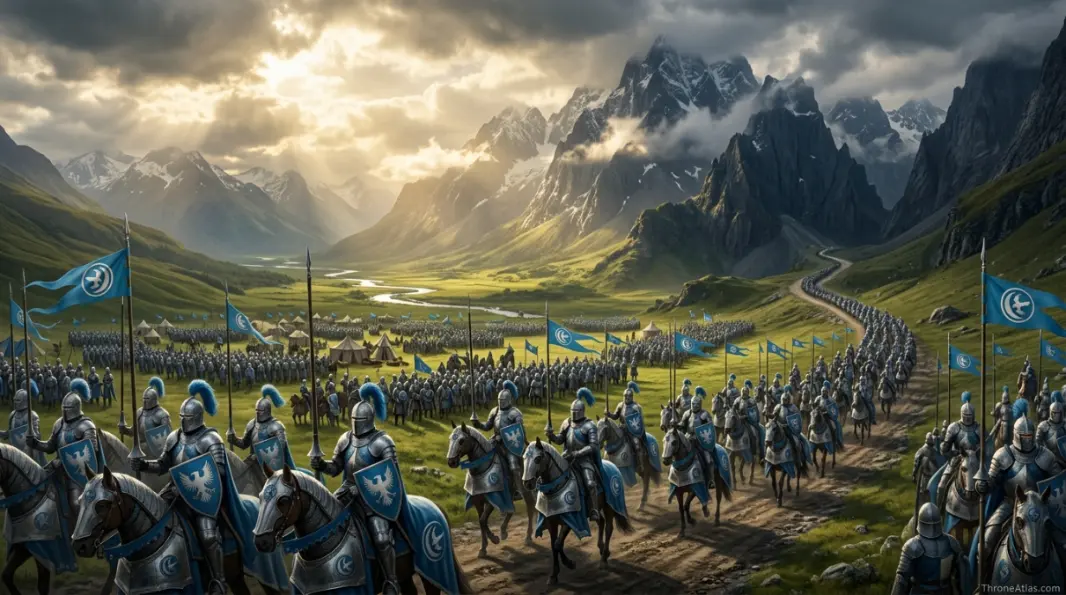 Route and landmark visual reference for Vale of Arryn map
