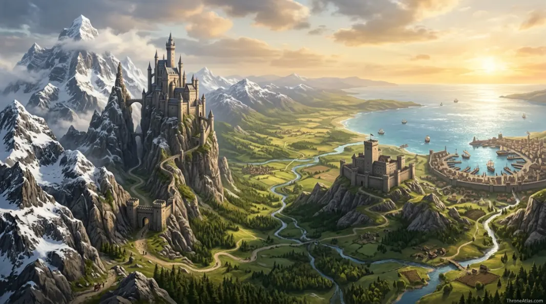Travel route image representing movement through The Vale for Vale of Arryn map