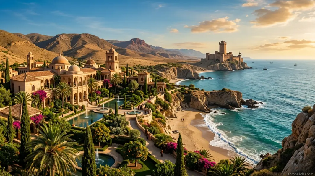 Water Gardens map hero image showing the atmosphere of Dorne for ThroneAtlas