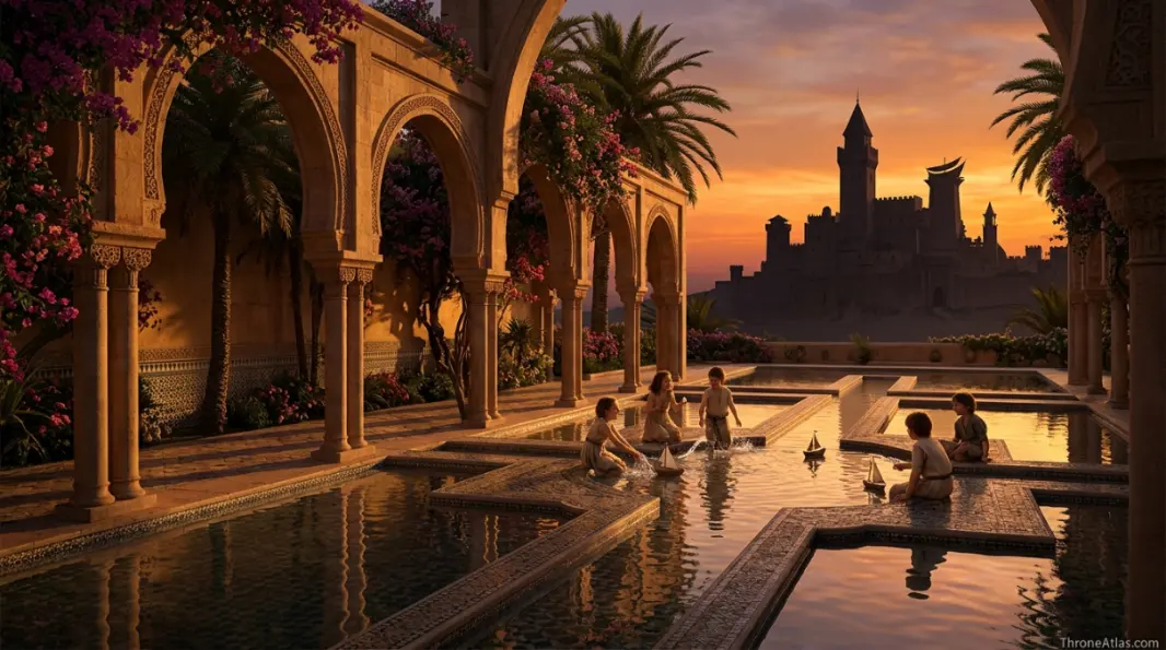 Travel route image representing movement through Dorne for Water Gardens map
