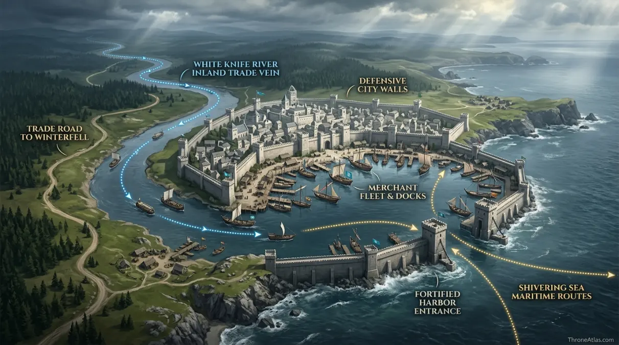 White Harbor map book and show geography comparison view