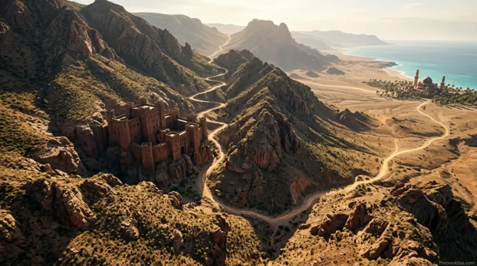 Yronwood map cinematic atlas background for Dorne