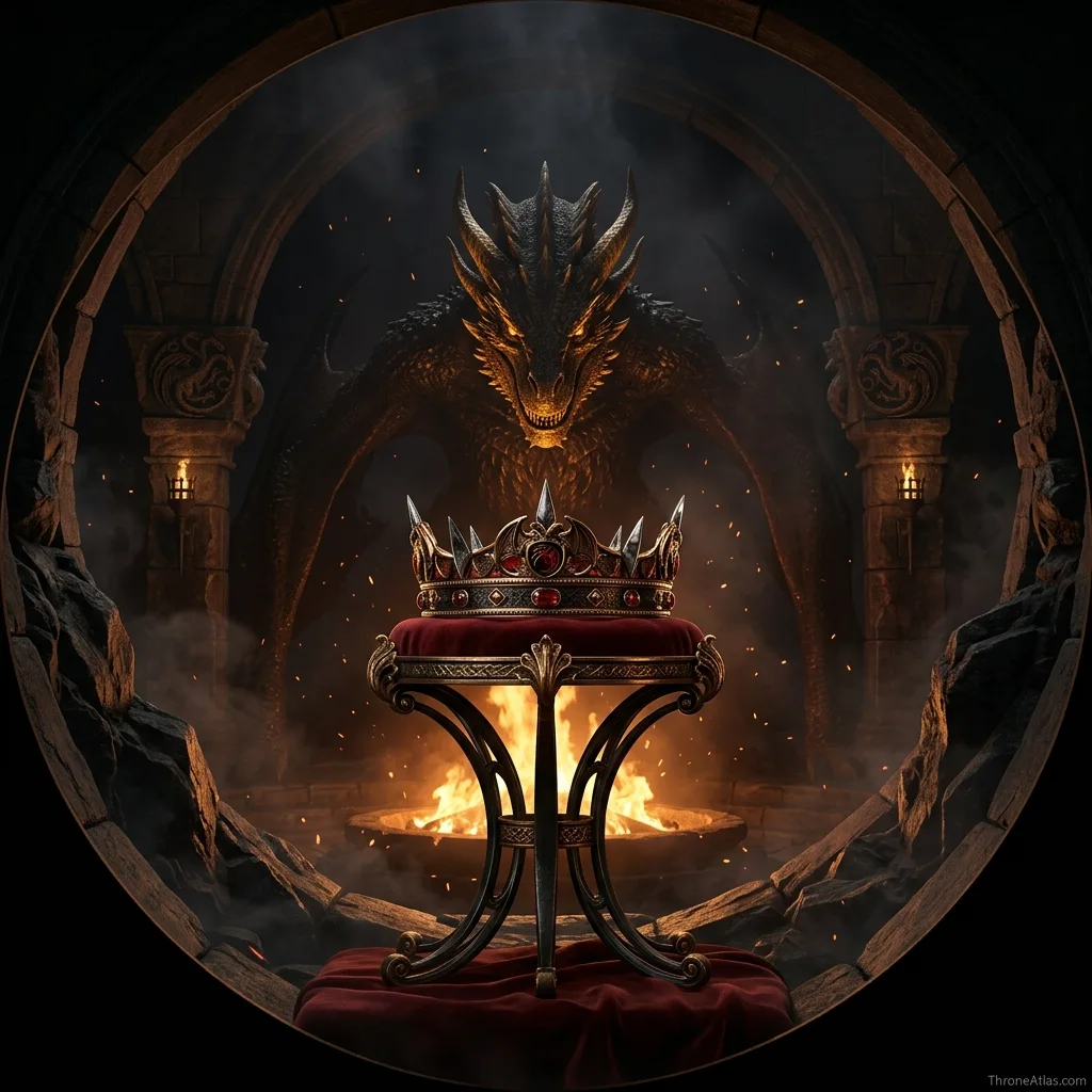 ThroneAtlas compass rose for Aegon II Targaryen locations map