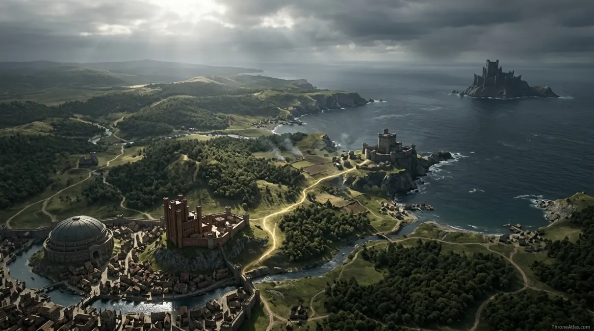 Aegon II Targaryen locations map wide atlas route across Westeros and Essos