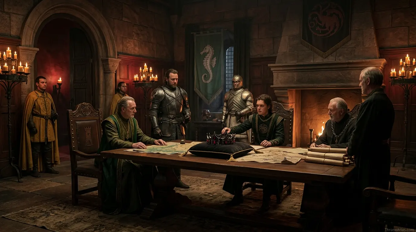 Aegon II Targaryen locations map Riverlands road and political crossing
