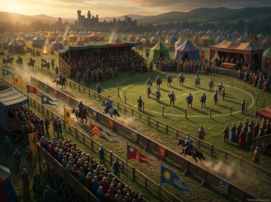 Ashford Meadow tourney grounds during the events of The Hedge Knight