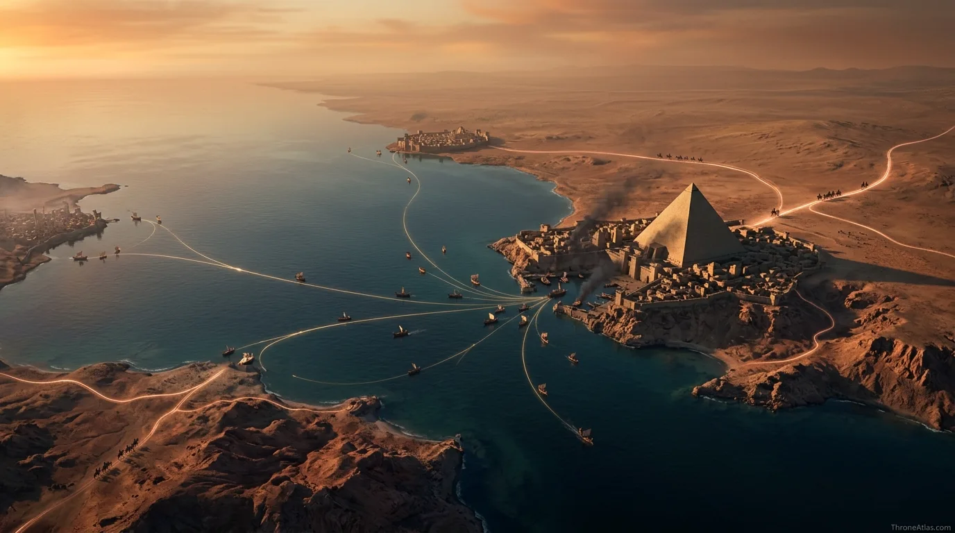 Compass and route reading for Battle of Meereen map