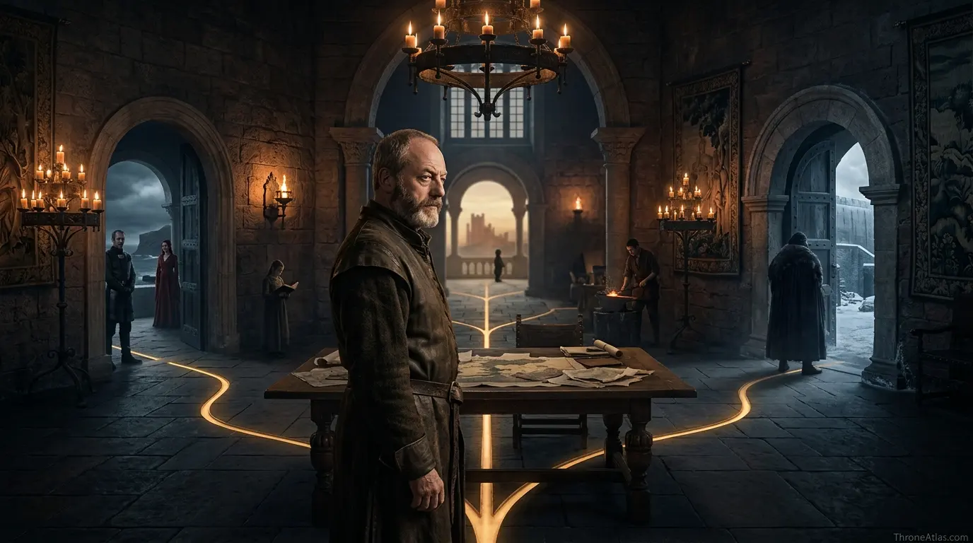 Davos Seaworth journey map ThroneAtlas route seal and related map network