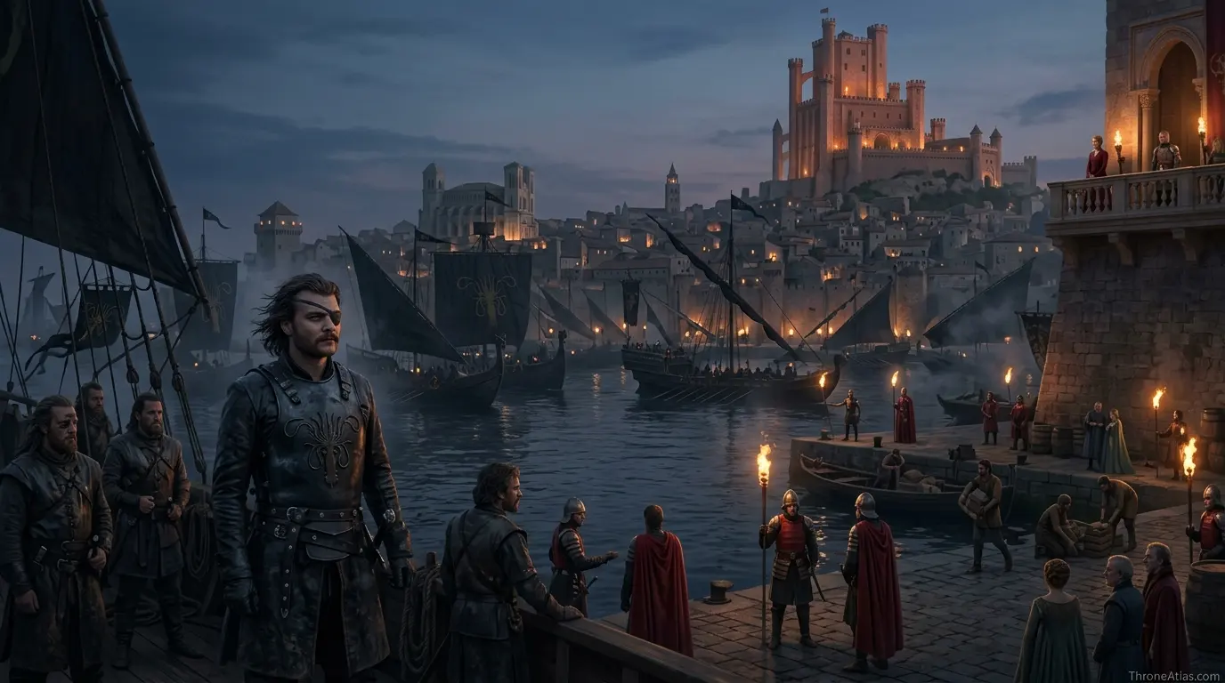Euron Greyjoy route map northern route and winter power connection