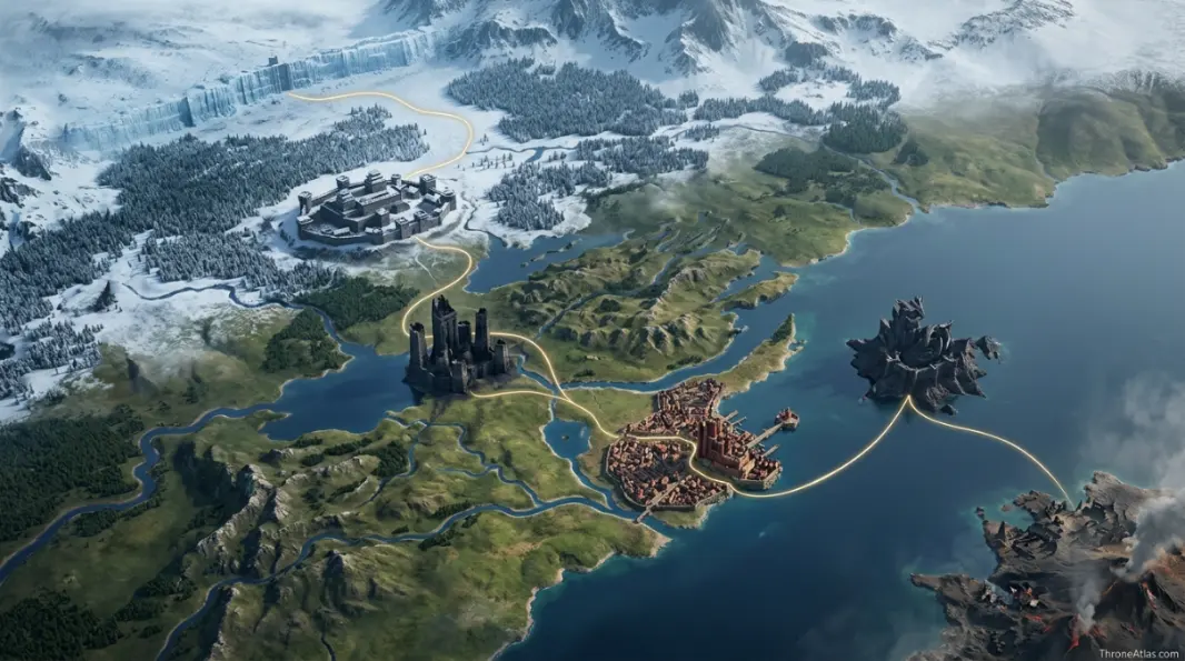 Game of Thrones Timeline Map broad Westeros atlas map