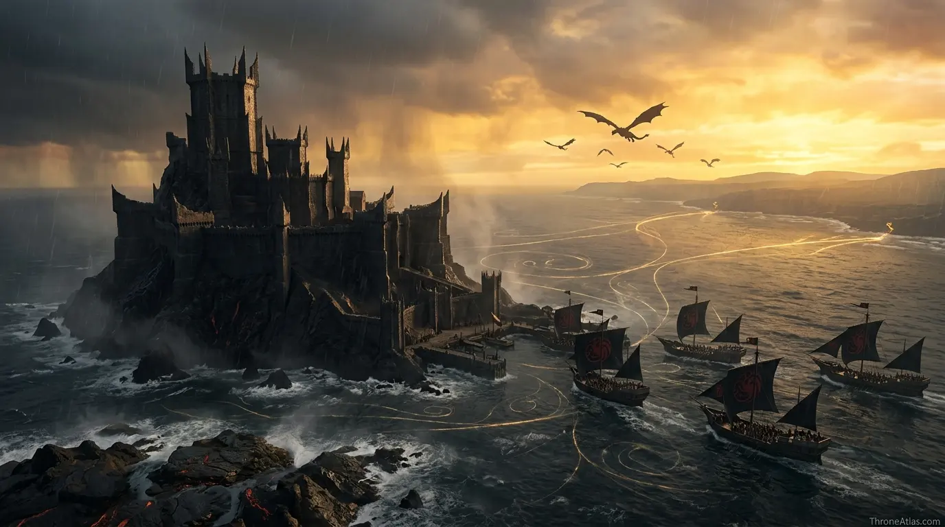 Game of Thrones Timeline Map interactive map base with route anchors