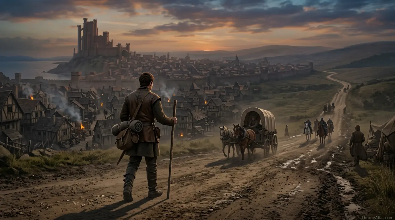 Gendry journey map wide atlas route across Westeros and Essos