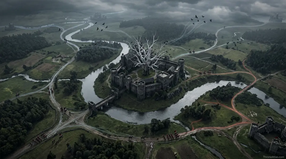 House Blackwood map wide geography showing The Riverlands and nearby powers