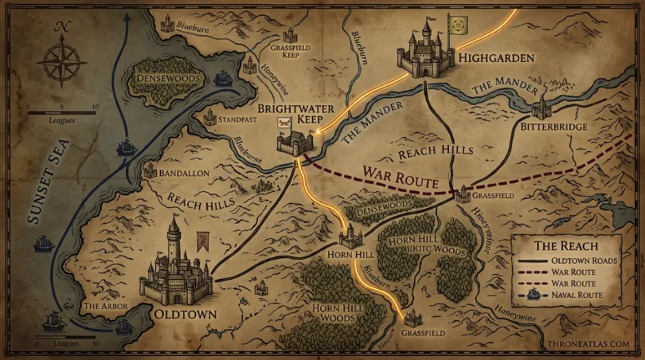 Compass detail for the House Florent map and related house routes