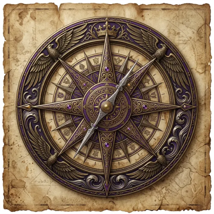 Compass rose for reading the House Mallister map