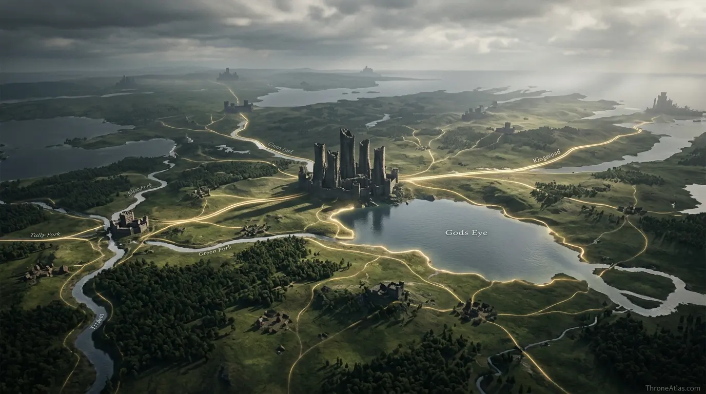 House Whent map wide geography showing The Riverlands and nearby powers