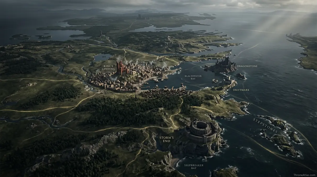 House of the Dragon Season 1 Map broad Westeros atlas map