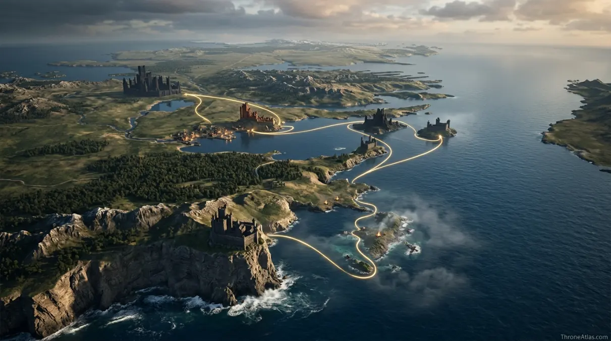 House of the Dragon Season 1 Map complete atlas image with major locations