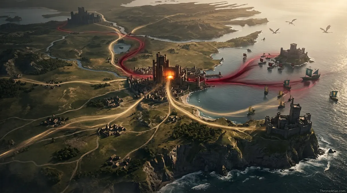 House of the Dragon Season 1 Map ThroneAtlas compass and related map network