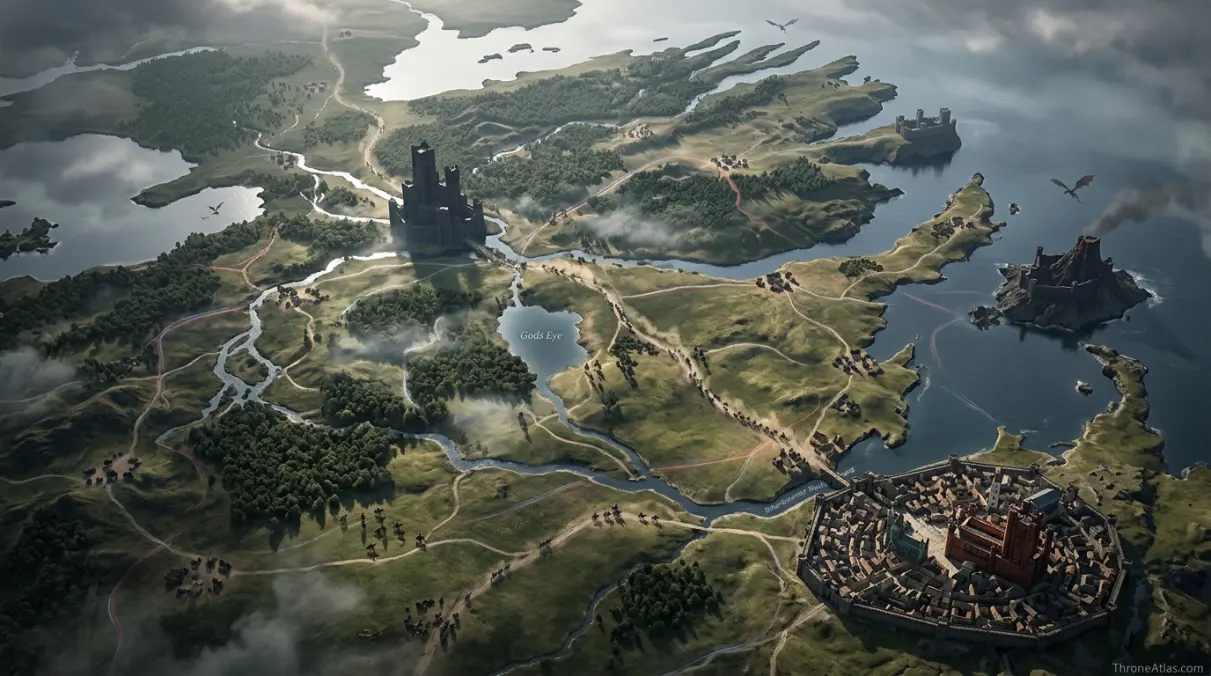 House of the Dragon Season 2 Map complete atlas image with major locations
