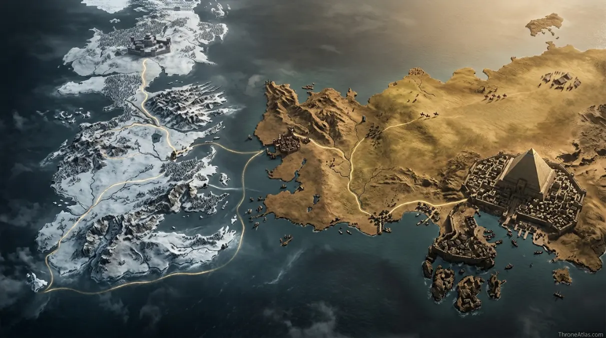 Jorah Mormont journey map route map overview